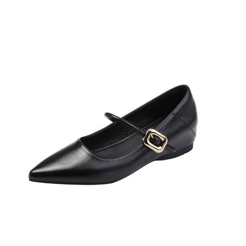 Retro inner height increase Mary Jane women's spring and autumn new versatile pointed commuting fashion evening shoes