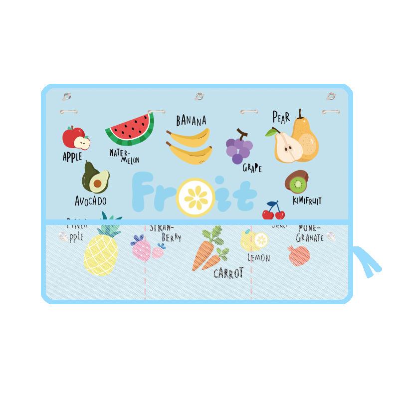 Lovely Car Curtain with Storage Net Pocket for Baby Window Sunshade Cover Kids Sunscreen Thermal Insulation Protection