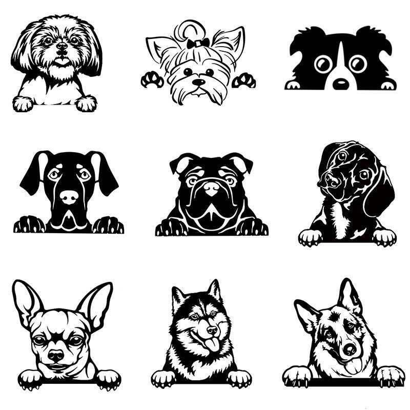 Automobiles Parts Car Stickers Dog Pet Stickers, Car Doors Body Bumpers, Decorative Car Windows Stickers Exterior Accessories