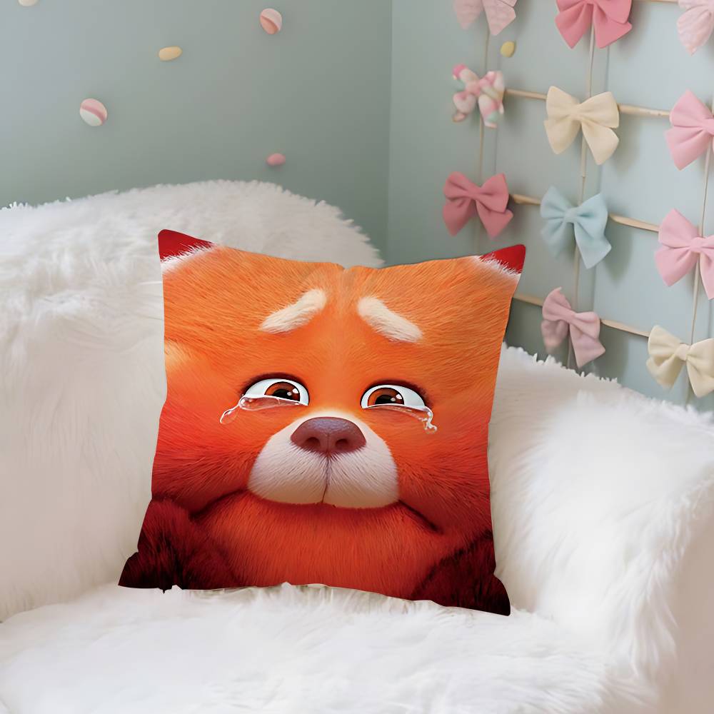 W-Turnings-Reds Bear Case Plush Fabric Soft Pillowcase Double Sided Print Cushion Cover Household Gifts