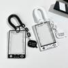 1Pcs New Kpop Card Holder Korean Fashion Transparent Student Card Protector Display with String Photocard Holder for Kids Idol