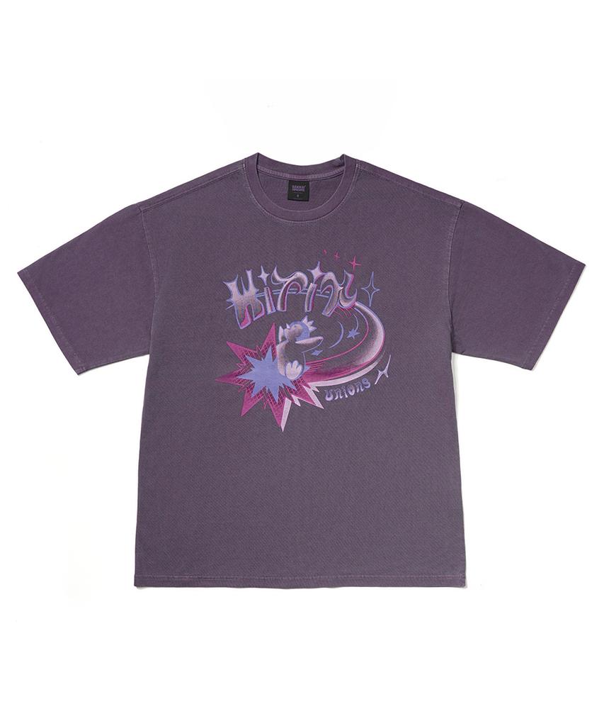 GAKKAI UNIONS Hitit Star Pigment Short Sleeve T-Shirt Ash Purple