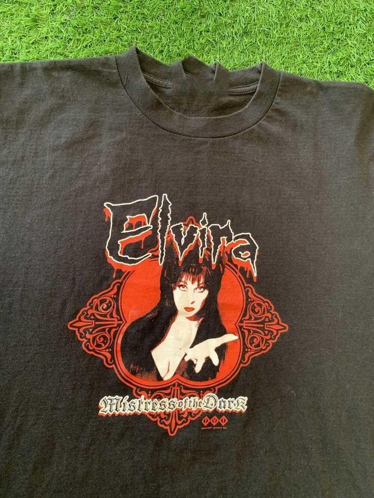 Vintage ELVIRA Mistress of the Dark Horror Movie T-Shirt Unisex Tee S-4XL VN2287 Unisex T-Shirt S