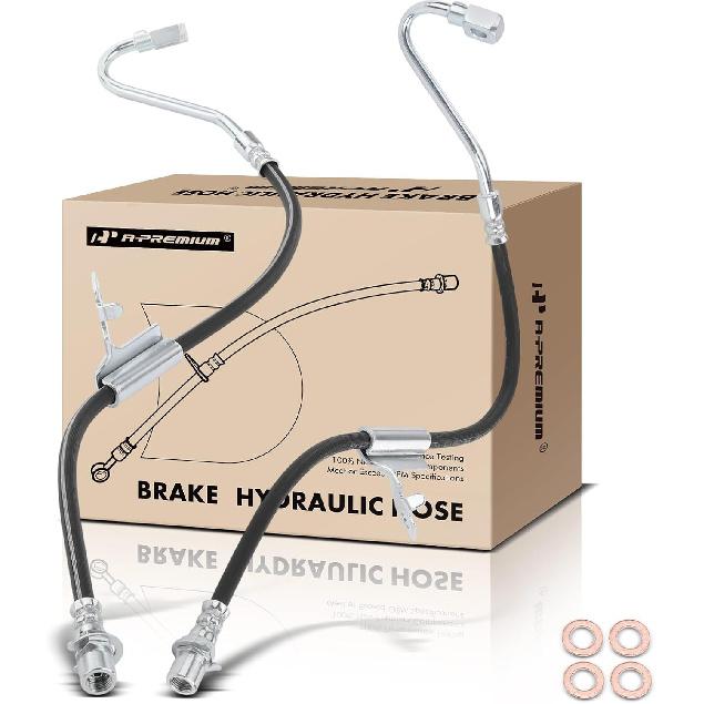 A-Premium Front Side Brake Hydraulic Hose Compatible with Chevy, GMC and Oldsmobile Models - Blazer Jimmy 2000-2005, S10 Sonoma 2000-2004, Bravada