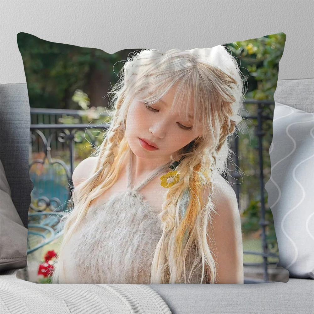 1pc Korean Singer IU Pillow Case Square Pillow Bedroom Sofa Leisure Comfort Cushion Car Living Room Home Decoration 40X40