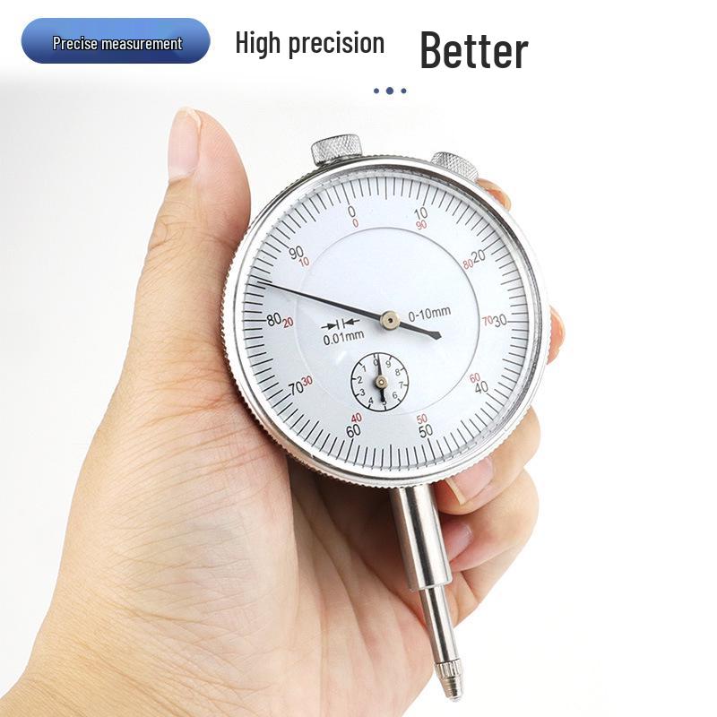 Mechanical Pointer Dial Indicator 0-10mm, Precision Gauge with 0.01mm Accuracy Calibration