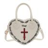 Trendy Heart-shaped Handbag For Women Street Style Versatile Fashion Pu Bag