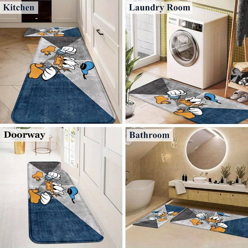  Disney Donald Duck Welcome Door Mat Mat with Cartoon Kitchen Bathroom Laundry Room Home Decor Gift Mat Cartoon Design Mat