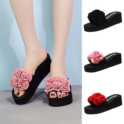 Women's Summer Fashion Casual Clip Toe Flip Flops Non-Slip Wedges Beach Slippers