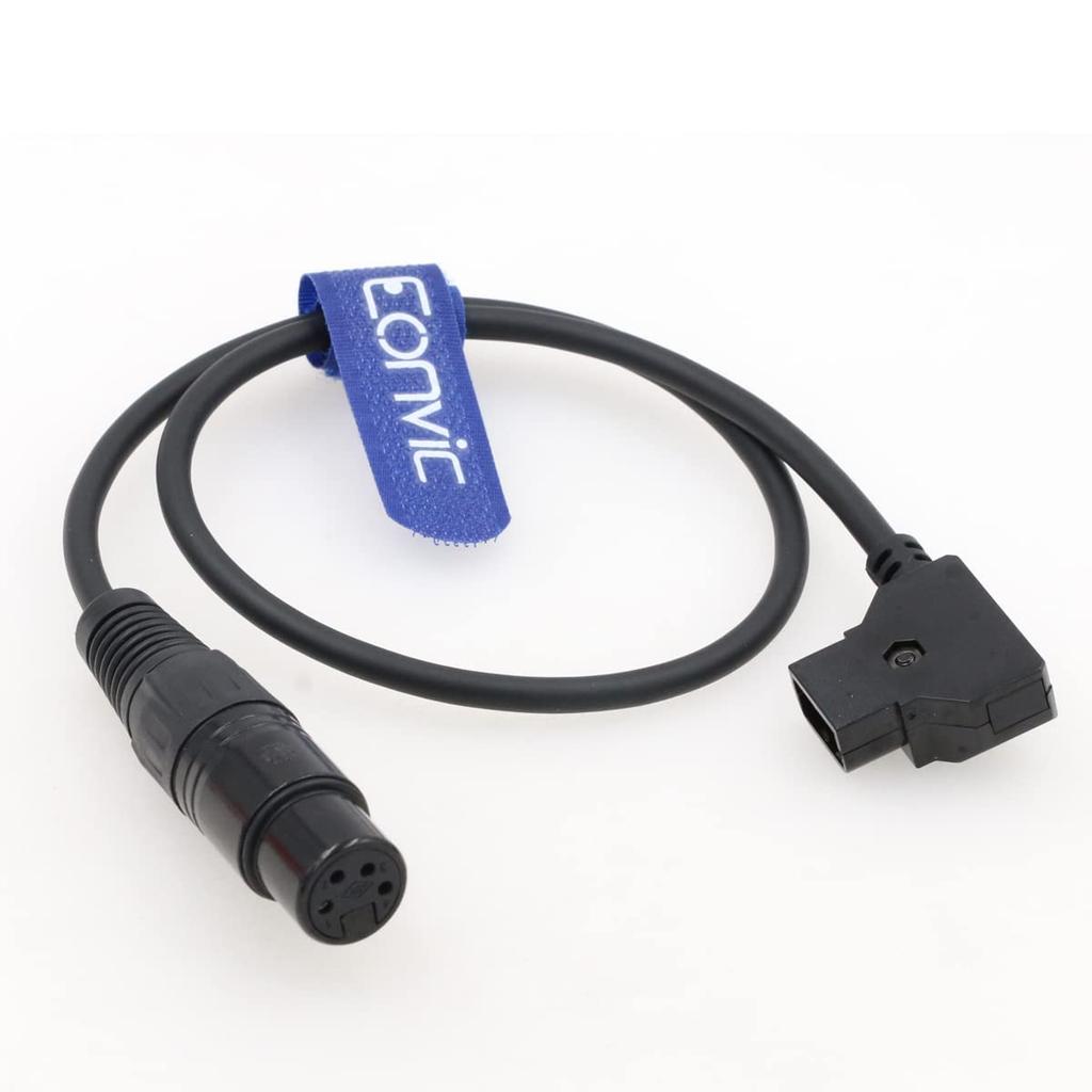 Eonvic D-Tap Male to Female 4-Pin XLR Cable for Power Adapters (Straight)