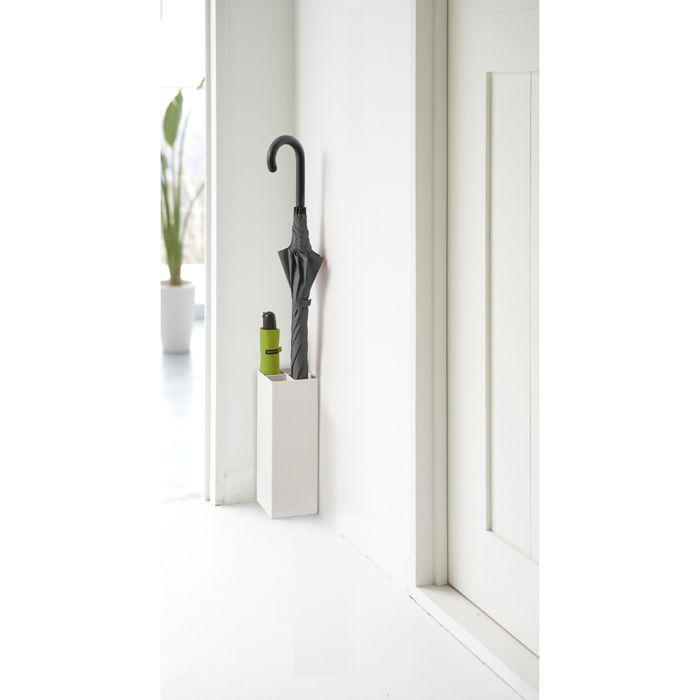 Porte parapluie - Smart - Support d'entrée - Métal - Blanc - 30 cm x 11 cm x 11 cm