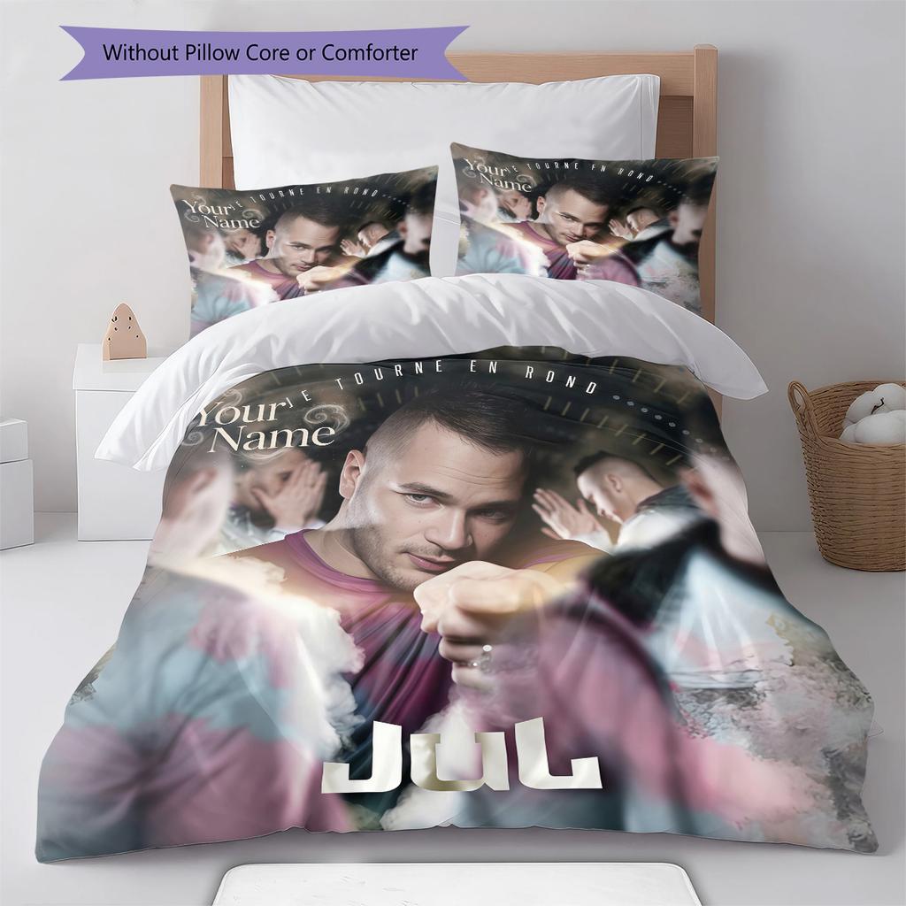 Custom Name JuL C'est Pas Des Lol Bedding,Quilt Set Quilt Cover Pillowcase Home Birthday Gift(1 * Duvet Cover + 2 * Pillowcase, Without Core) -HE73