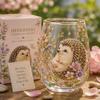 Transparent Embossed Glass Cup Bee Bird Pattern Mug Multi-Purpose Clear Milk Cup  Gifts