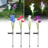 Outdoor Simulation Lily Waterproof Led Solar Light Lawn Lights Garden Decoration