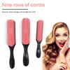 9-Rows Detangling Hair Brush Denman Detangler Hairbrush Scalp Massager Straight Curly Wet Removable DIY Hair Comb Brush