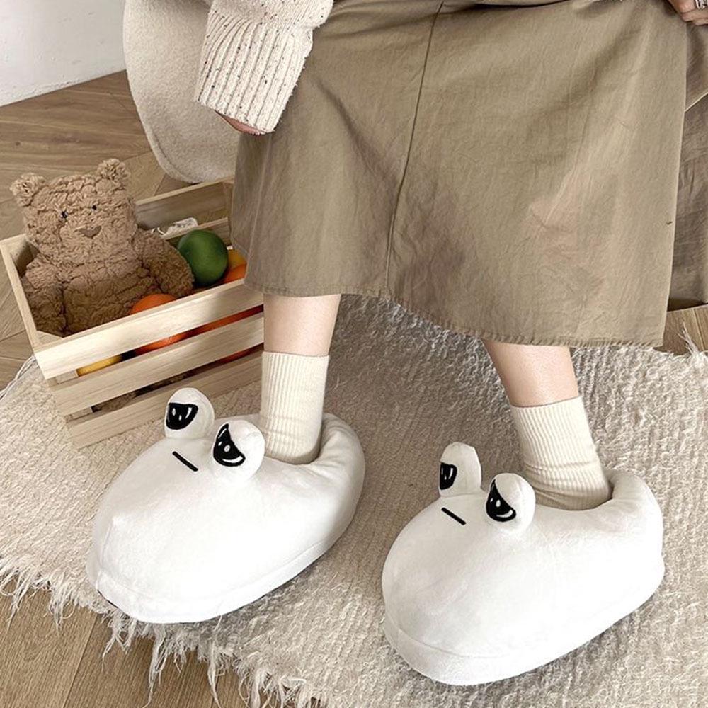 Cozy Bear & Cat Anime Plush Slippers: Warm Indoor Cotton Shoes for Couples