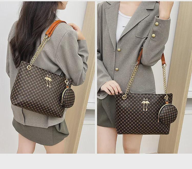 Stylish High-Grade Woven Shoulder Bag and Coin Purse