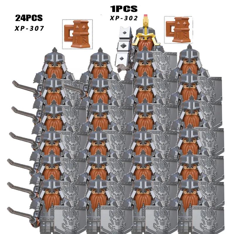 The Movie Monster-Lord Rings Dwarf Warrior Iron Foot Dane leader of the DWARVES Building Blocks Children Toys