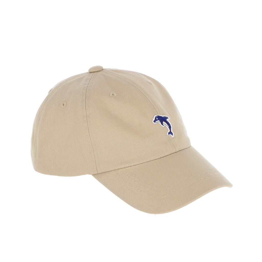 DOLPHIN WAVE APPAREL Dolphin Mini Embroidered Ball Cap Beige