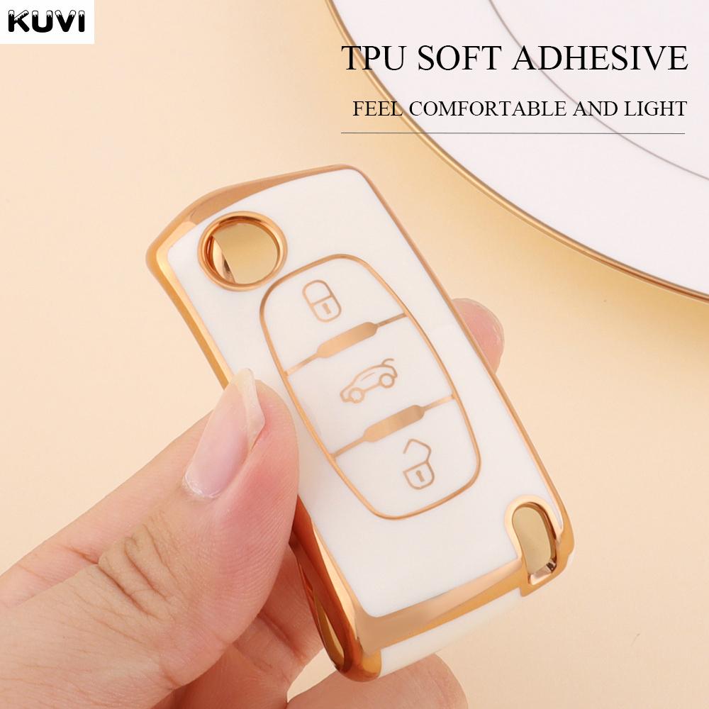 Tpu Car Flip Key Case Cover Shell Fob Keyless For Peugeot 107 207 307 308 407 607 3008 5008 For Citroen Xsara Picasso C5 C6 C8