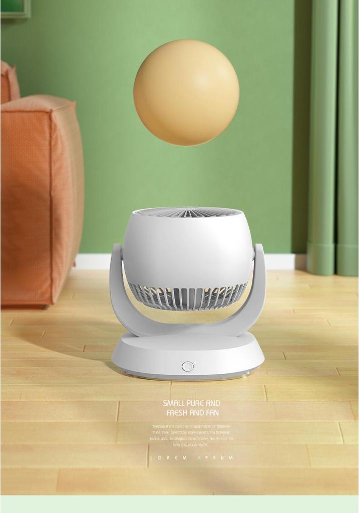 Compact USB-Powered Desktop Air Circulator Fan