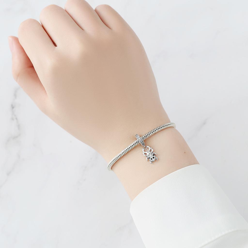 Authentic copper Charm Bead Charms Luxury Beetle Animal Pendant Bead Charms Compatible With Bracelets Diy Women Making Delicate Gift