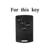 För Renault Clio Laguna Koleos Megane Fluence Zoe Scenic Captur Kort 4 Knappar Bilnyckelfodral TPU Fjärrnyckelskydd
