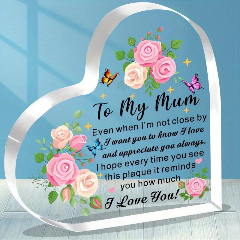 "To My Mum I Love You" Heart Plaque - Birthday & Mother's Day Gift from Children