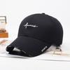 Korean Letter Baseball Hat Adjustable Sunscreen Peaked Cap Retro Embroidered Baseball Cap  Outdoor