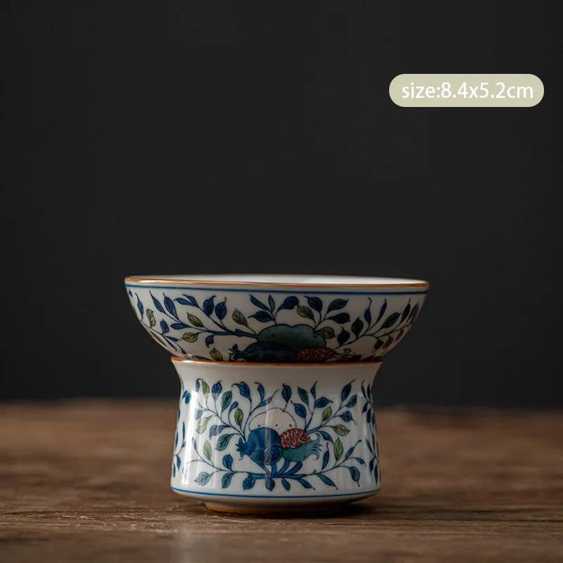 Китайская традиционная ручная роспись в синем и цветочном стиле, керамическая чашка для чая, красивая заварка для чая, набор для чая ручной работы, аксессуары