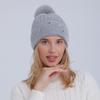 Women's Autumn Winter Plush Knitted Soft Rabbit Wool Hat Warm Beret