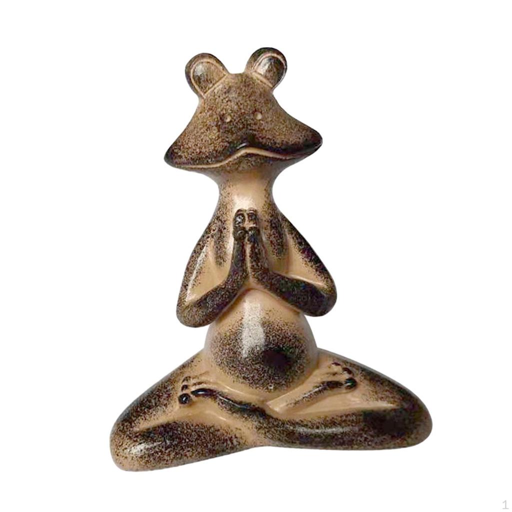 Animal Yoga Frogs Figure, Sculpture, Decor, Cute, Decorative, Fine Workmanship, Versatile, Realistic
