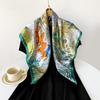 90*90cm Head Scarf for Women Like Silk Scarf Hair Scarf Printed Square Scarf Bandanas for Women