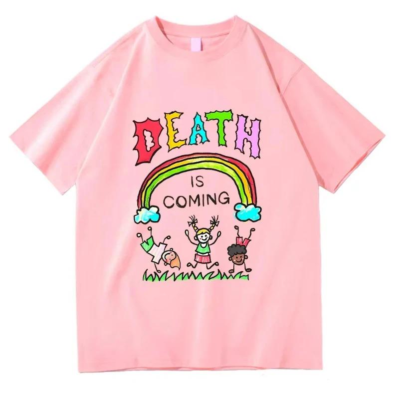La Morte Sta Arrivando Maglietta Divertente Uomo Estate Stampa Abbigliamento Harajuku Vintage Unisex 100% Cotone Magliette Grafiche Abbigliamento Classico