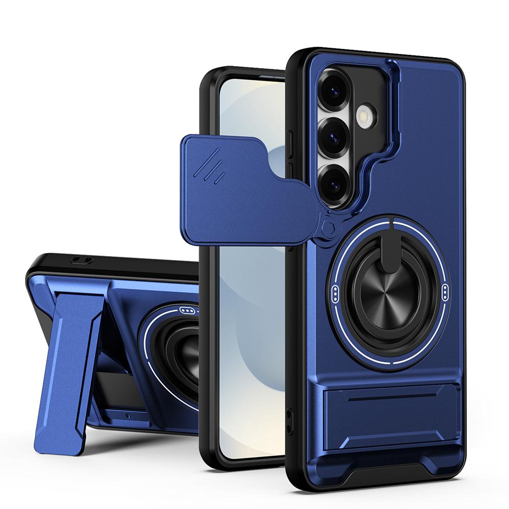 KEYSION Magnetic Phone Case for Samsung Galaxy S25 S26 Ultra S26+ S25 FE Slide Camera Protection Upright Kickstand Ring Shockproof Cover