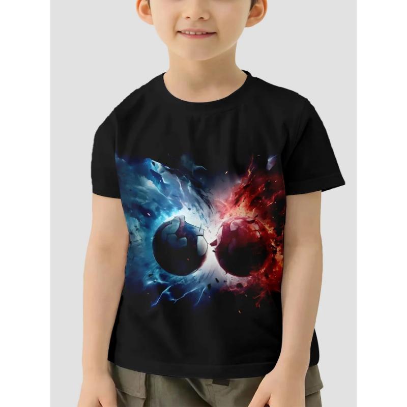 

Детская одежда Крутая футболка с принтом 3D Футболка для мальчиков и девочек Повседневная футболка Подростковая детская одежда Топы Рубашка 170