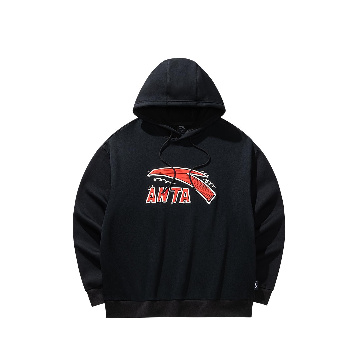 ANTA Sweatshirts Unisex Basic Black 2 Hooded Moderate 972548703-2 S