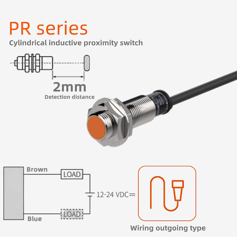 Proximity Switch Photoelectric Sensor M12 PR12-2DP PRT12-2DC PR12-2DP2 PR12-2AC PRT12-2DO PR12-2AO PR12-2DN PR12-2DN2 Flush Typ
