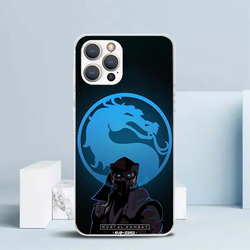 Scorpion Zero Sub Mortal Kombat Soft Cover for iPhone 16 17 Air 15 14 Pro Max 16E Phone Case 13 Mini 12 11 7 SE 8 Print Pattern