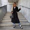 Minimalist Long Sleeve Turn-Down Collar Woolen Coat for Women - Autumn/Winter 2023 Bestseller