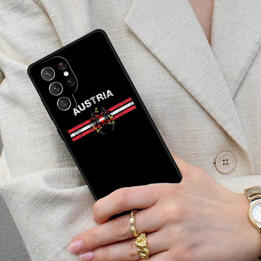 Austria Flag Cell Phone Case for Samsung Galaxy S26 Ultra S25 S24 S23 S22 S21 S20 Note10 Cover