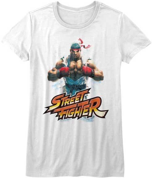 Street Fighter Video Game Ryu Red Gloves Women s Fitted T Shirt 3XL