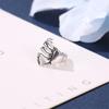 Black Gothic Skeleton Hand Ear Cartilage Clip Fake Piercing Earring For Men Women Silver Color Punk Goth Halloween Jewelry Gift