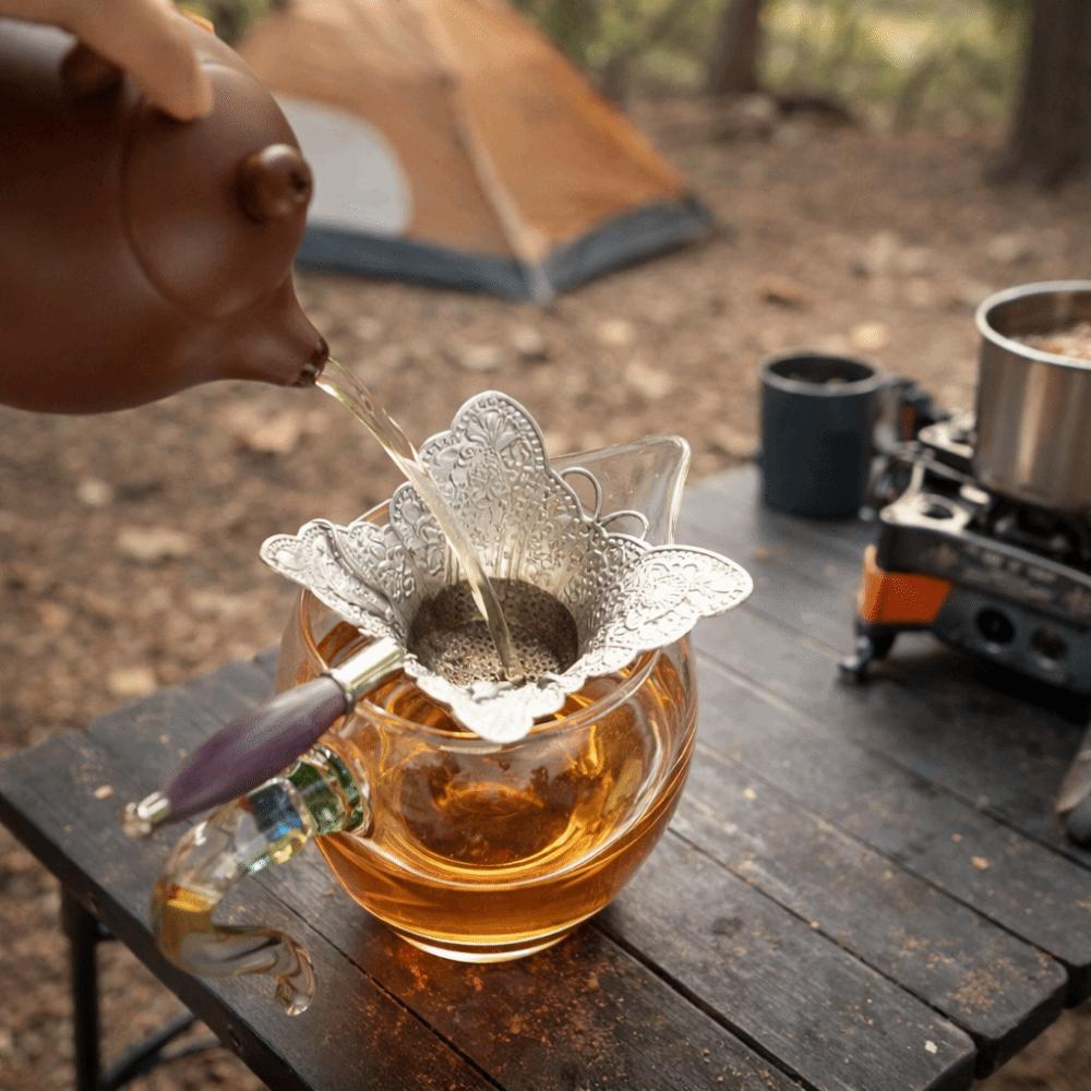 Mesh Filter Sieve Butterfly Tea Filter Vintage Zinc Zinc Alloy Tea Infuser Teaware Tea Strainer  Teas Lover