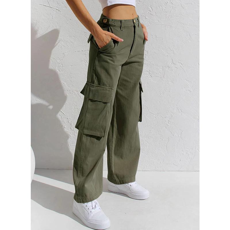 

Женские джинсовые брюки с прямыми карманами для рабочей одежды M зелёный