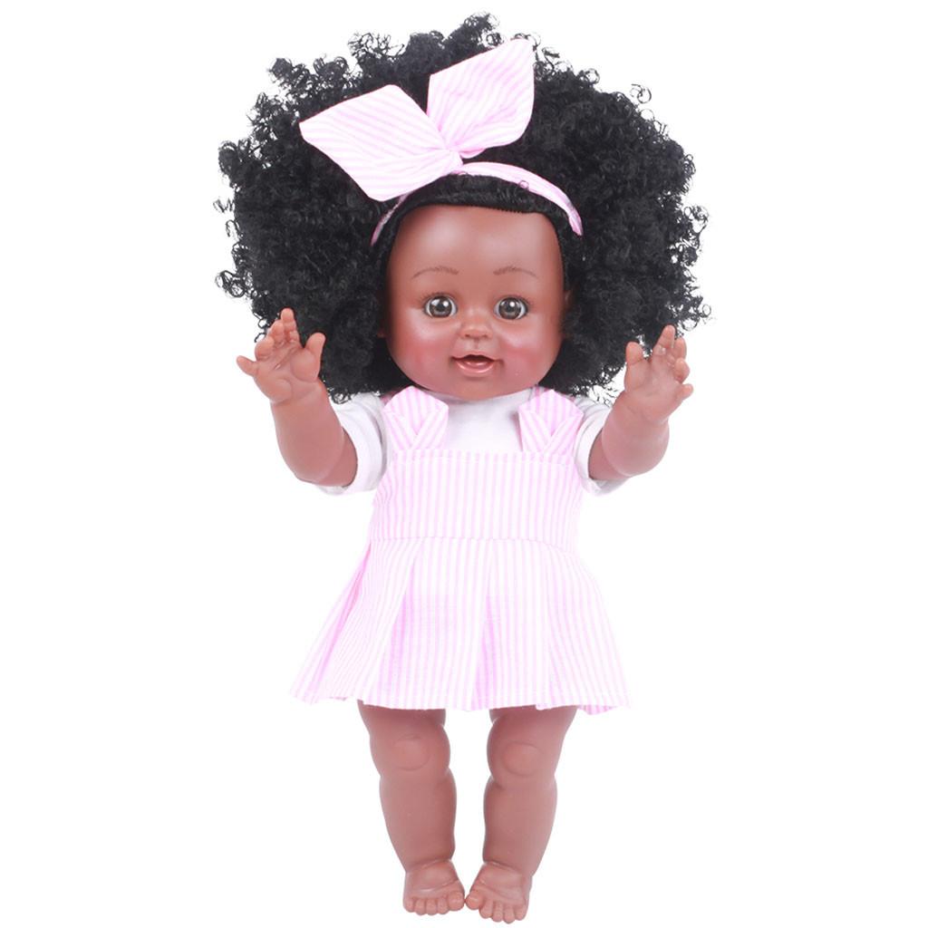 Black Girl Dolls American Play Dolls Lifelike 35cm Baby Play Dolls