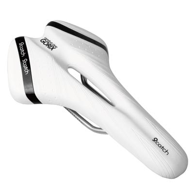 GORIX Bicycle Saddle with Memory Comfortable Bottom Seat Soft Compatible with Road Mountain and White X Black Foam, [Thick Cushion, Opening] Bikes,