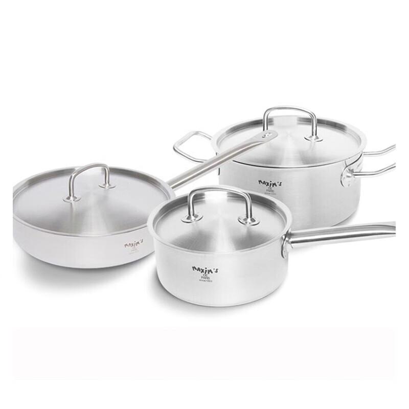 Maxim DE PARIS Stainless Steel 3-Piece Cookware Set