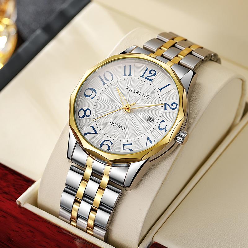 Casaro Elderly Men S Watch Business Simple Fashion Calendar Steel Belt Waterproof Men S Watch Exquisite Large Dial
