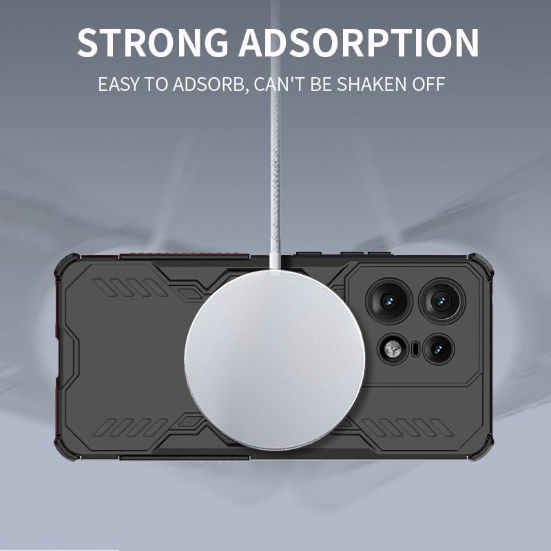 KEYSION Hollow Heat Dissipation Case for Motorola Edge 50 Pro 5G Silicone+PC Magnetic Cooling Shockproof Phone Cover for Edge 50 Pro